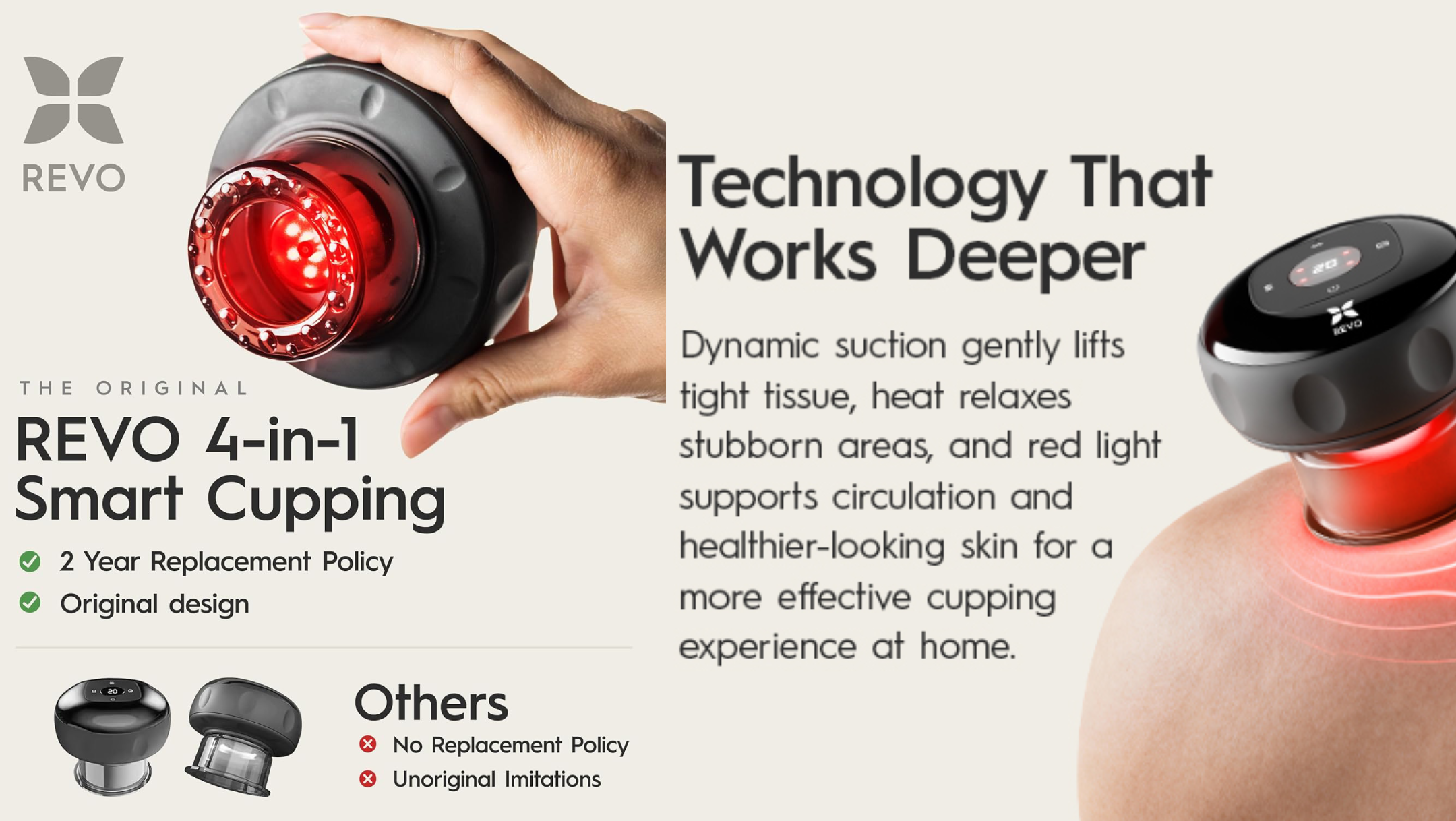 showing benefit of revomadic cupping massager